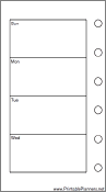 Mini Organizer Weekly Planner-Week On Two Pages - Left