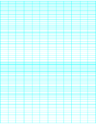 Printable Semi-log paper: 12 Divisions 3rd Accent by 2-Cycle