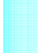 Printable Semi-log paper: 180 Divisions (Long Axis) 5th, 10th Accent by 1-Cycle