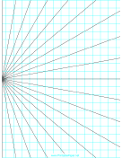 Printable Perspective Grid - 1 point left - portrait