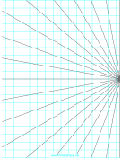 Printable Perspective Grid - 1 point right - portrait