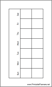 Hipster Organizer Monthly Planner-Month On Two Pages-First Page (landscape)