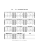 Printable 2023-2024 Academic Calendar