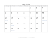 Printable May 2024 Calendar