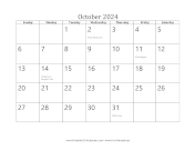 Printable October 2024 Calendar