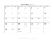 Printable December 2024 Calendar