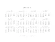 Printable 2024 Calendar One Page Horizontal