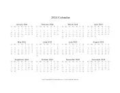 Printable 2024 Calendar One Page Horizontal Holidays In Red