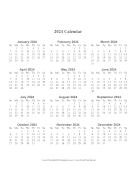 Printable 2024 Calendar One Page Large Vertical