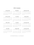 Printable 2024 Calendar One Page Vertical Descending