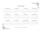 Printable 2024 One Page Calendar With Flowers