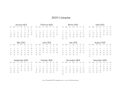 Printable 2025 Calendar One Page Horizontal