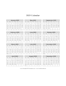 Printable 2025 Calendar One Page Vertical Grid Descending