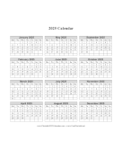 Printable 2025 Calendar One Page Vertical Grid Descending Monday Start