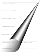 Printable 2025 Weekly Calendar-portrait