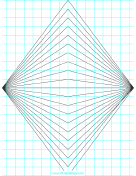 Printable Perspective Grid - 2 point - centered - fine