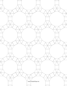 Printable 3.3.3.3.3,3.3.4.12 Tessellation Small