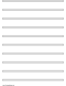 Printable 3-line Tablature Paper