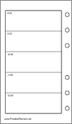 Pocket Organizer Daily Planner-Day On Two Pages - Left