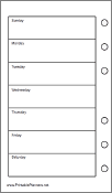 Pocket Organizer Weekly Planner-Week On A Page - Left