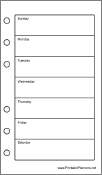 Pocket Organizer Weekly Planner-Week On A Page - Right