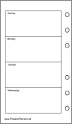 Pocket Organizer Weekly Planner-Week On Two Pages - Left