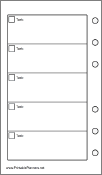 Pocket Organizer To Do List - Left