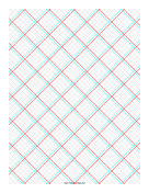 Printable 3D Paper - 5x5 Grid with Large Offset