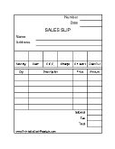 Sales Slip (4 per page)