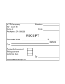 Printable Cash Receipt