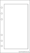 Personal Organizer Blank Page - Right