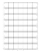 Printable Graph Paper - 4x1 Grid