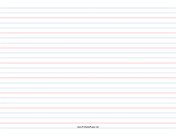 Printable 5/8 Rule, 5/16 Dotted, 5/16 Skip Handwriting Paper in Landscape Orientation