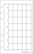 Travel Organizer Monthly Planner-Month On A Page - Right (landscape)