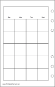 Travel Organizer Monthly Planner-Month On Two Pages - Left (portrait)