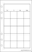 Travel Organizer Monthly Planner-Month On Two Pages - Right (portrait)