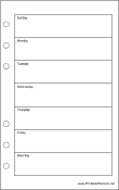 Travel Organizer Weekly Planner-Week On A Page - Right