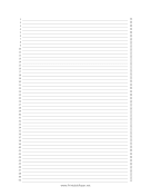 Printable 50 Item Numbered Checklist