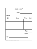 Sales Slip (6 per page)