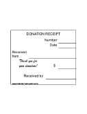 Donation Receipt (6 per page)