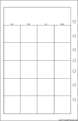 Desktop Organizer Monthly Planner-Month On Two Pages - Left (portrait)