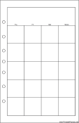 Desktop Organizer Monthly Planner-Month On Two Pages - Right (portrait)