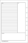 Desktop Organizer Cornell Note Page - Left