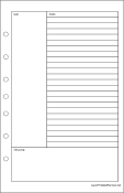 Desktop Organizer Cornell Note Page - Right