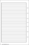 Desktop Organizer Lined Note Page - Left (portrait)