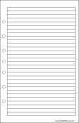 Desktop Organizer Lined Note Page - Right (portrait)