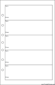 Desktop Organizer Phone List (1-column) - Right