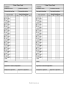 7-Day Time Card Hourly Breakdown