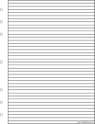 Executive Organizer Lined Note Page - Right (portrait)