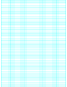 Printable Semi-log paper: 70 Divisions 5th, 10th Accent by 8-Cycle